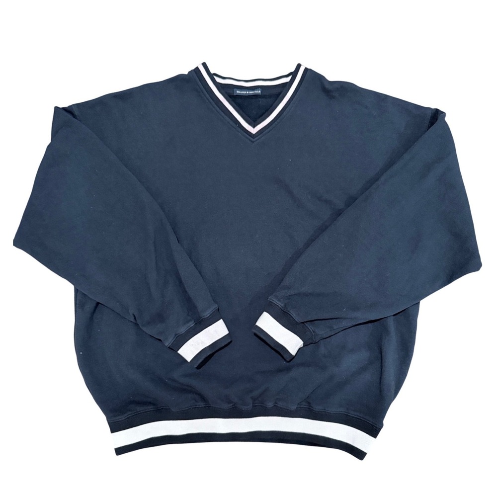Brandy Melville navy varsity v neck‎ sweater